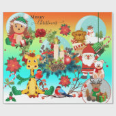 Papier Cadeau Papier d'enveloppement de Noël coloré pour animaux (Plat)