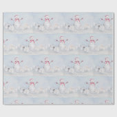 Papier Cadeau Papier d'enveloppement de Noël de Borzoi Wolfhound (Plat)