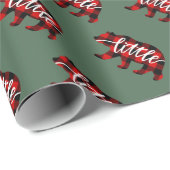 Papier Cadeau Papier d'enveloppement de Noël de Buffalo rustique (Coin rond)