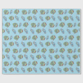 Papier Cadeau Papier d'enveloppement de Noël de l'Alien (Plat)