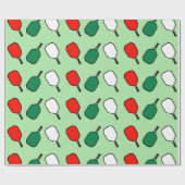 Papier Cadeau Papier d'enveloppement de Noël de Pickleball (Plat)
