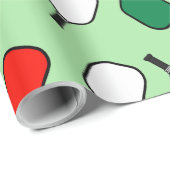 Papier Cadeau Papier d'enveloppement de Noël de Pickleball (Coin rond)