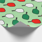 Papier Cadeau Papier d'enveloppement de Noël de Pickleball (Coin)