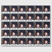 Papier Cadeau Papier d'enveloppement de Noël de rugby (Plat)