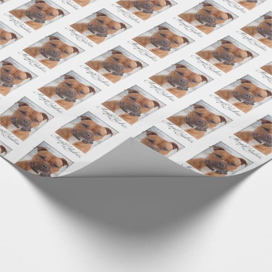 Papier Cadeau Papier d'enveloppement de Noël de Staffie (Coin)