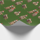 Papier Cadeau Papier d'enveloppement de Noël des Prairies (vert  (Coin)