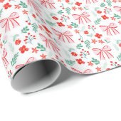 Papier Cadeau Papier d'enveloppement de Noël des vaches du grand (Coin rond)