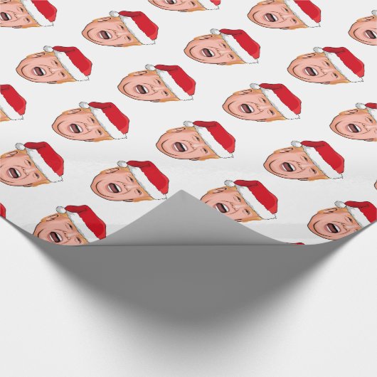 Papier Cadeau Papier d'enveloppement de Noël Donald Trump en col (Coin)