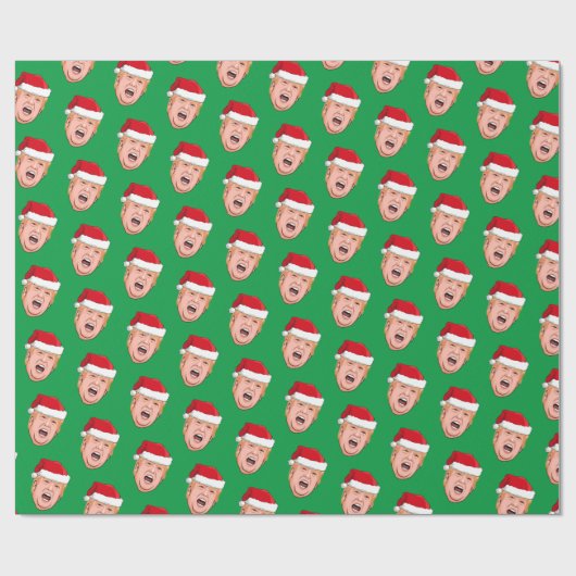 Papier Cadeau Papier d'enveloppement de Noël Donald Trump en col (Plat)