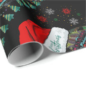 Papier Cadeau Papier d'enveloppement de Noël du géant Santa Hat  (Coin rond)