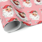 Papier Cadeau Papier d'enveloppement de Noël du Père Noël (Coin rond)