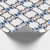 Papier Cadeau Papier d'enveloppement de Noël en pingouin mou (Coin)