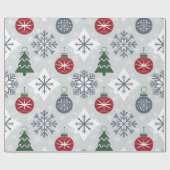 Papier Cadeau Papier d'enveloppement de Noël festif avec flocons (Plat)