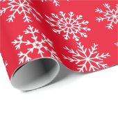 Papier Cadeau Papier d'enveloppement de Noël - flocons de neige  (Coin rond)