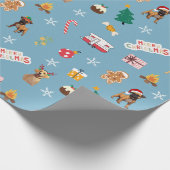 Papier Cadeau Papier d'enveloppement de Noël Frank & Baxter - Bl (Coin)