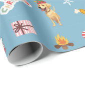 Papier Cadeau Papier d'enveloppement de Noël Frank & Baxter - Bl (Coin rond)