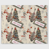 Papier Cadeau Papier d'enveloppement de Noël Frosty Rétro (Plat)