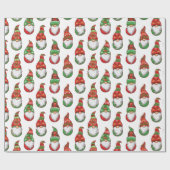 Papier Cadeau Papier d'enveloppement de Noël Gnome (Plat)