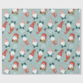 Papier Cadeau Papier d'enveloppement de Noël Gnomes (Plat)