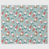 Papier Cadeau Papier d'enveloppement de Noël Gnomes (Plat)