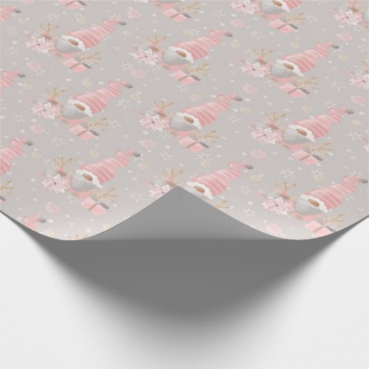 Papier Cadeau Papier d'enveloppement de Noël Gnomes mignonnes (Coin)