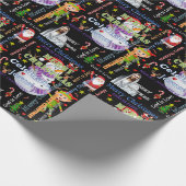 Papier Cadeau Papier d'enveloppement de Noël Jesus Père Noël (Coin)