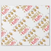 Papier Cadeau Papier d'enveloppement de Noël Jingle Bells (Plat)