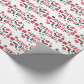 Papier Cadeau Papier d'enveloppement de Noël joyeux et brillant (Coin)