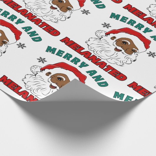 Papier Cadeau Papier d'enveloppement de Noël joyeux et mélané (Coin)