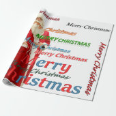 Papier Cadeau Papier d'enveloppement de Noël Joyeux Noël Père No (Déroulé)