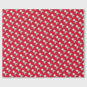 Papier Cadeau Papier d'enveloppement de Noël KiniArt Westie (Plat)