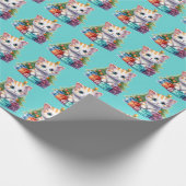 Papier Cadeau Papier d'enveloppement de Noël Kitty (Coin)