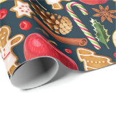 Papier Cadeau Papier d'enveloppement de Noël mignon (Coin rond)