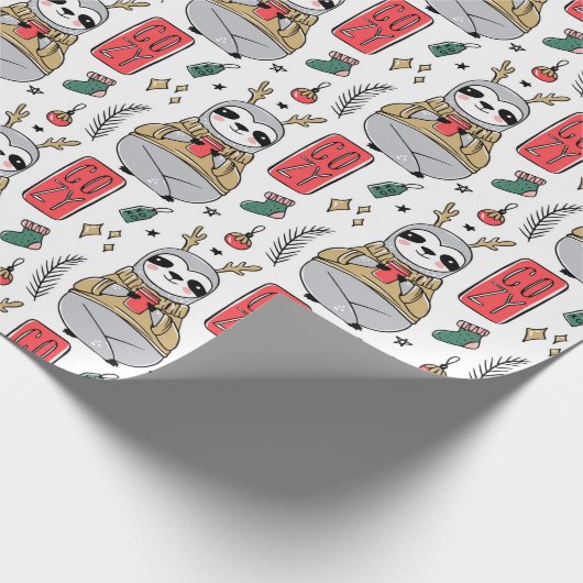 Papier Cadeau Papier d'enveloppement de Noël mignon (Coin)