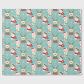 Papier Cadeau Papier d'enveloppement de Noël mignon (Plat)