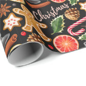 Papier Cadeau Papier d'enveloppement de Noël mignon (Coin rond)