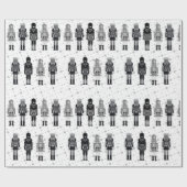 Papier Cadeau Papier d'enveloppement de Noël Noir (Plat)