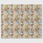 Papier Cadeau Papier d'enveloppement de Noël Pastel Blue Victori (Plat)