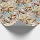 Papier Cadeau Papier d'enveloppement de Noël Pastel Blue Victori (Coin)