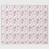 Papier Cadeau Papier d'enveloppement de Noël Peppermenthe (Plat)