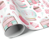 Papier Cadeau Papier d'enveloppement de Noël Peppermenthe (Coin rond)