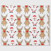 Papier Cadeau Papier d'enveloppement de Noël Père Noël (Plat)