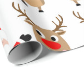 Papier Cadeau Papier d'enveloppement de Noël Père Noël (Coin rond)