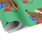 Papier Cadeau Papier d'enveloppement de Noël père Noël Midge (Coin rond)