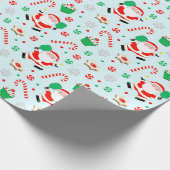 Papier Cadeau Papier d'enveloppement de Noël Pickleball (Coin)