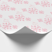 Papier Cadeau Papier d'enveloppement de Noël Pink Snowflakes (Coin)