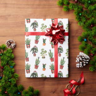 Papier Cadeau Papier d'enveloppement de Noël Plante père Noël