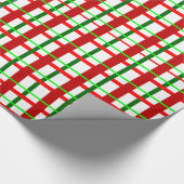 Papier Cadeau Papier d'enveloppement de Noël plaqué rouge, blanc (Coin)