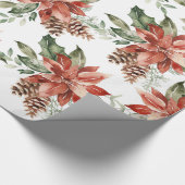 Papier Cadeau Papier d'enveloppement de Noël Poinsettia (Coin)