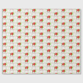 Papier Cadeau Papier d'enveloppement de Noël Poinsettia (Plat)